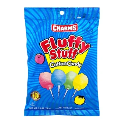 Charms Fluffy Stuff Candy Floss 71g USA (Pack 24)
