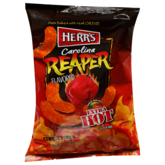Herrs Carolina Reaper Flavored Extra Hot Cheese Curls 28g USA (Pack 42)