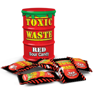 Toxic Waste Red Sour Candy Drum (Pack 12)