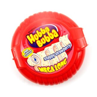 Hubba Bubba Mega Long Tape Strawberry 56g UK (Pack 12)