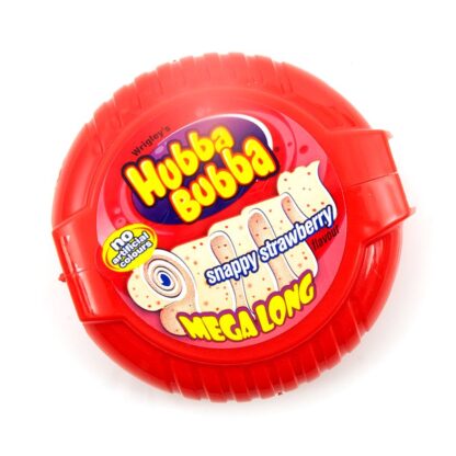 Hubba Bubba Mega Long Tape Strawberry 56g UK (Pack 12)
