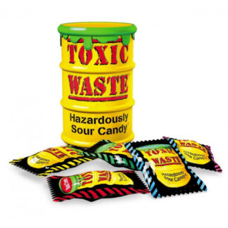 Toxic Waste Yellow Sour Candy Drum (Pack 12)
