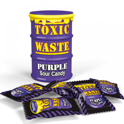 Toxic Waste Purple Sour Candy Drum (Pack 12)