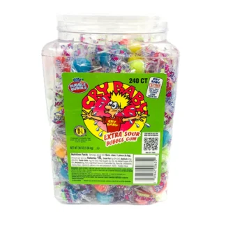 Cry Baby Extra Sour Bubble Gum 240pz CND (Pack 1)