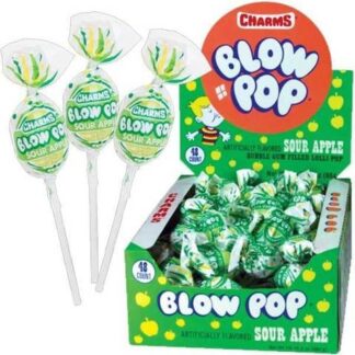 Blow Pops Sour Apple 18g USA (Pack 48)