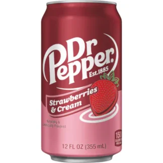 Dr Pepper Strawberries & Cream 355ml USA (Pack 12)