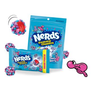 Nerds Gummy Clusters Very Berry 85g USA (Pack 12)