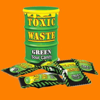 Toxic Waste Green Sour Candy Drum (Pack 12)