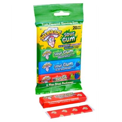 Warheads Sour Gum 4 Pack 50g USA (Pack 10)