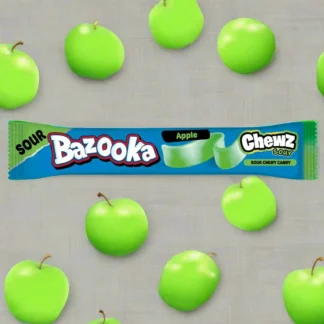 Bazooka Chewz Sour Bar Apple 14g UK (Pack 60)