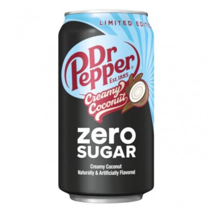 Dr Pepper Creamy Coconut Zero Sugar 355ml USA (Pack 12)
