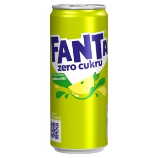 Fanta Jablka a Liči Zero Sugar 330ml (Pack 24)