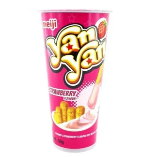 Meiji Yan Yan Strawberry 44g Malaysia Import (Pack 10)