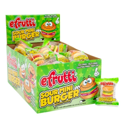 efrutti Gummi Mini Burger Sour China Import (Pack 60)