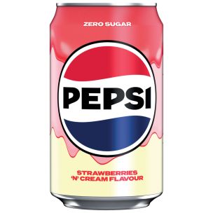 Pepsi Strawberries N Cream 330ml UK (Pack 24)