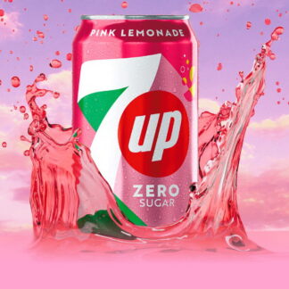 7-Up Pink Lemonade Zero Sugar 330ml UK (Pack 24)