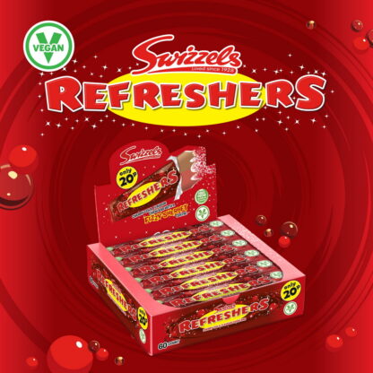 Swizzels Matlow Refreshers Chew Bar Cherry Cola 60pz UK (Pack 1)