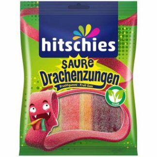 Hitschies Sour Dragon Tongues 125g (Pack 10)
