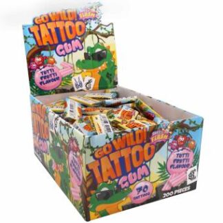 Sweet Flash Tattoo Gum Go Wild! 200pz (Pack 1)
