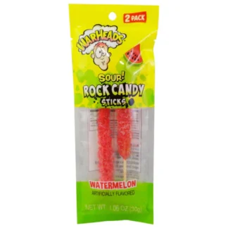 Warheads Sour! Rock Candy Sticks Watermelon 30g China Import (Pack 12)